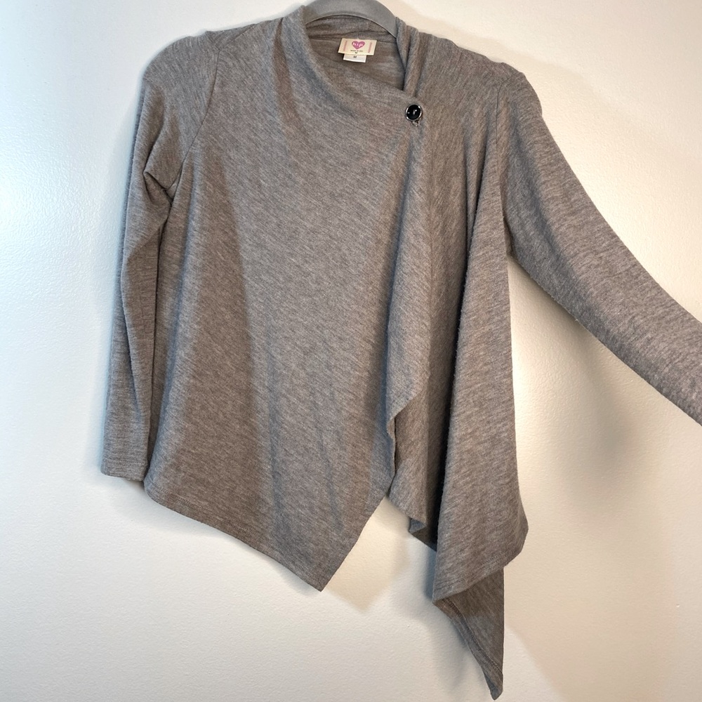 Gray Knit Cardigan